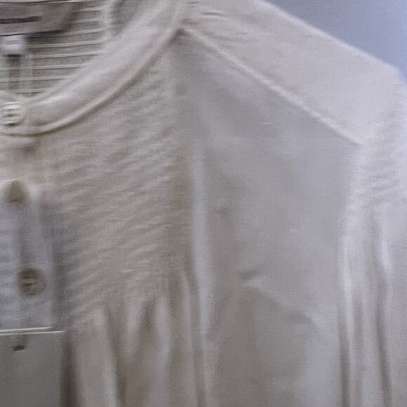 NWT Rebecca Taylor Long Sleeve Twill Blouse Sz S White - Picture 11 of 16